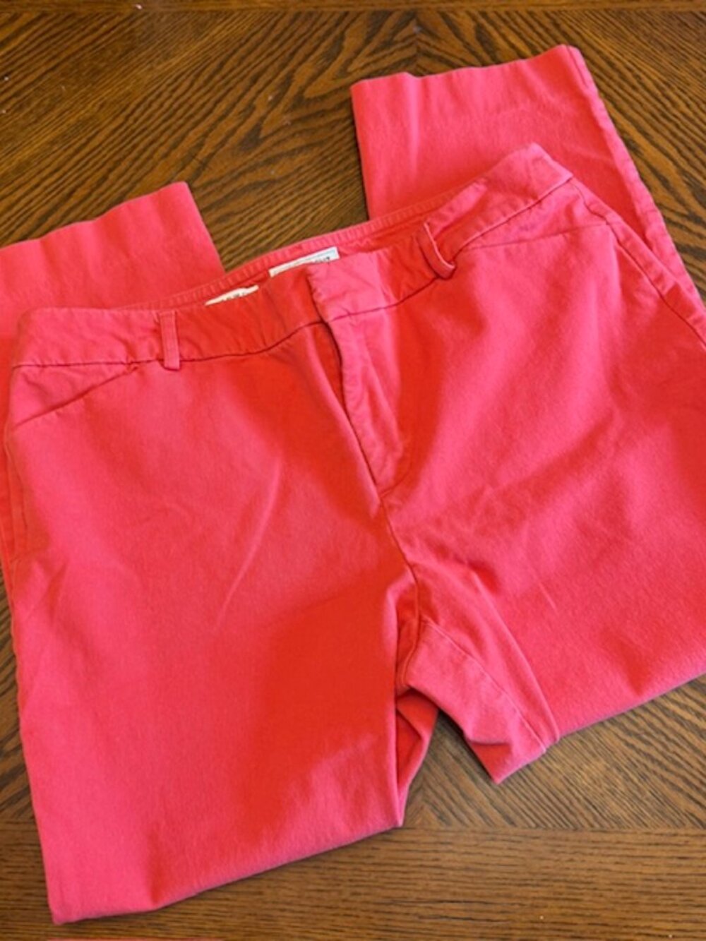 Charter Club Newport Slim Crop Women's 10 Coral Color Cotton Blend